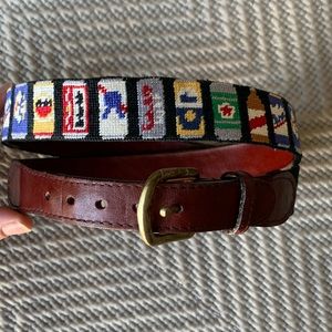 Beer Cans Needlepoint Belt